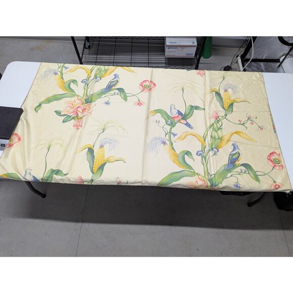 Vintage 100% Silk Brunschwig & Fils Palmyre Floral Silk Print 55x46 inches - Picture 2 of 4